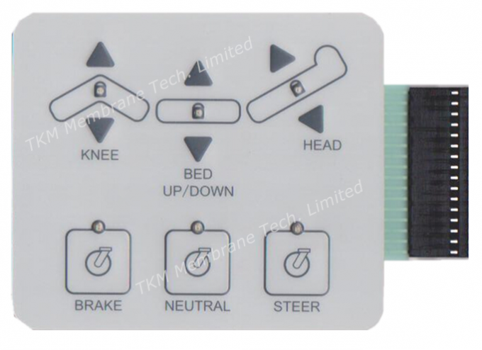 Usage médical tactile de clavier de membrane de couleur en métal de dôme de commutateur multi de bouton