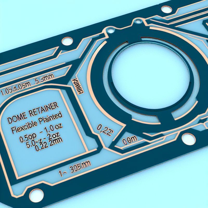 0.05mm PET Dome Retainer Flexible PCB 0.2mm Thickness 2 Layer