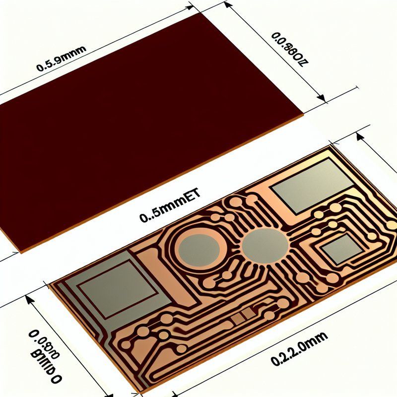 0.05mm PET Dome Retainer Flexible PCB 0.2mm Thickness 2 Layer