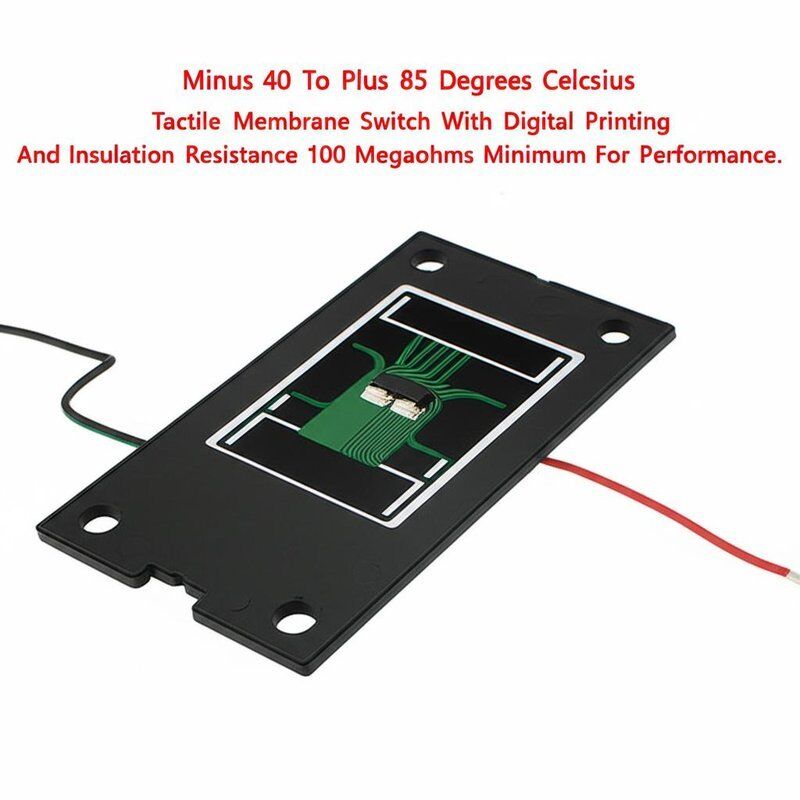 Minus 40 To Plus 85 Degrees Celsius Tactile Membrane Switch With Digital Printing And Insulation Resistance 100 Megaohms Minimum For Performance